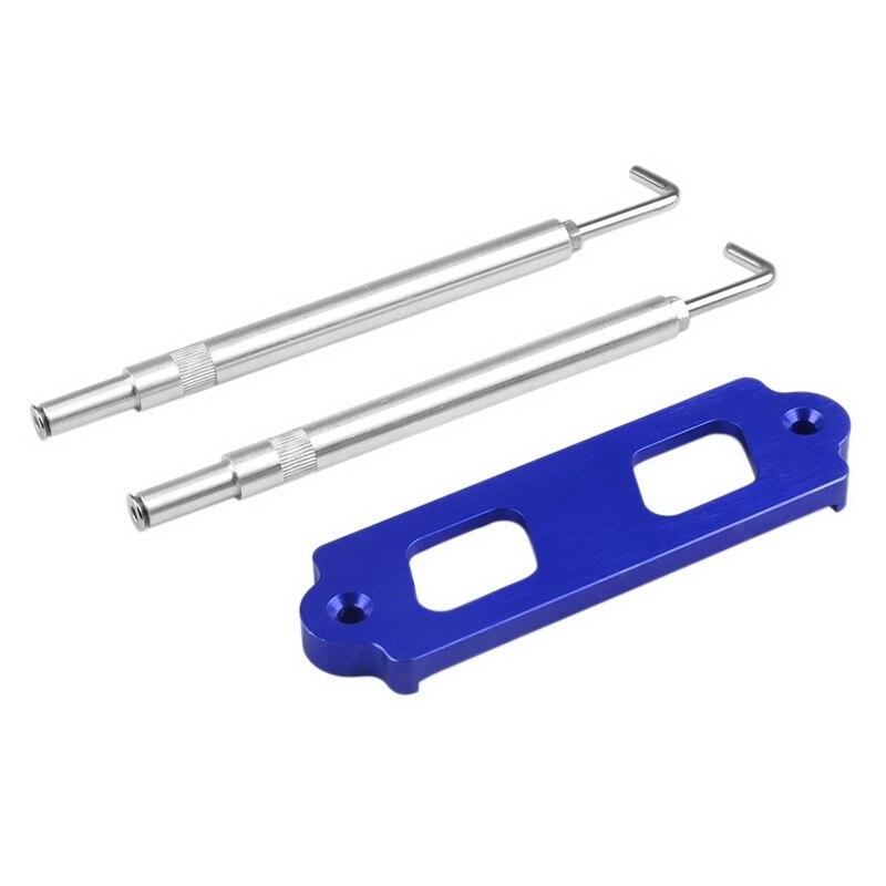 Battery Tie Down Kit Hold Down Rod with Tray Hooks for Civic/CRX S2000: Blue