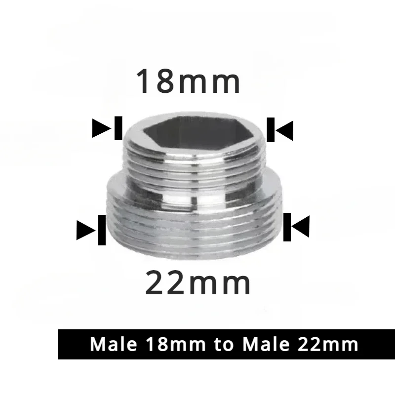 Stainless Steel Faucet Connector M22 To M20 M18 M1/2" Thread Joints Water Purifier Accessory Kitchen Water Tap Adapter Fittings: Red
