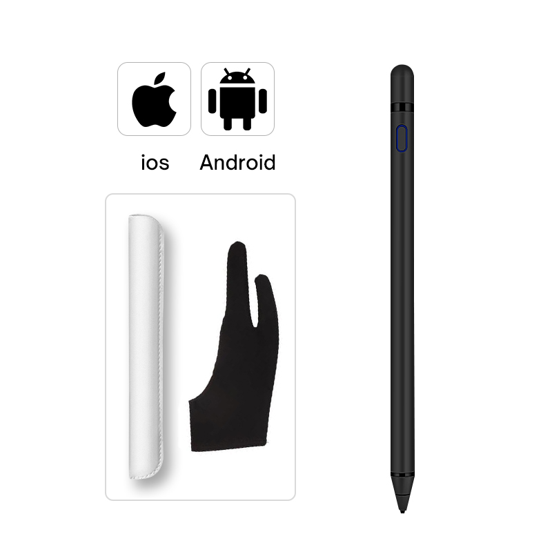 Lápiz Stylus para Apple, lápiz táctil para teléfono, iPad Pro, Samsung, Huawei, Xiaomi, tableta móvil, IOS y Android: Black gift