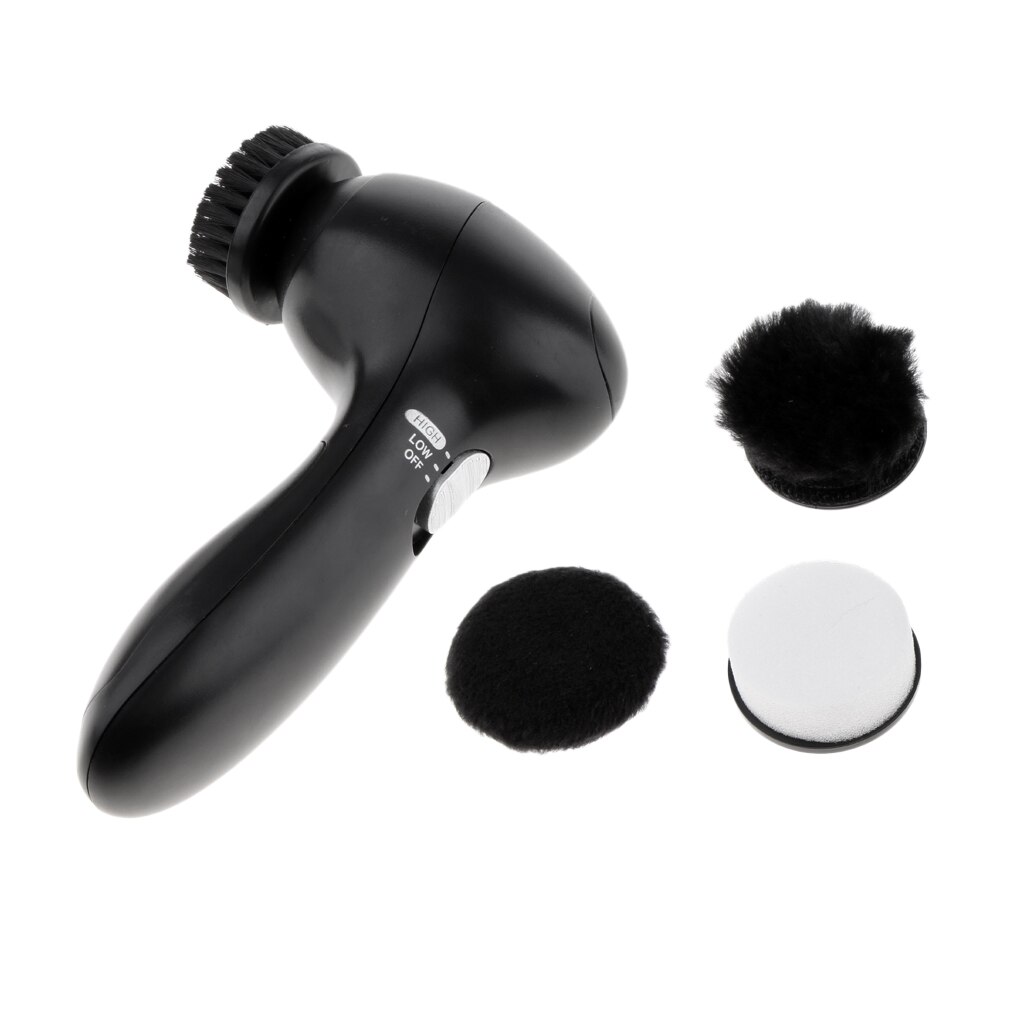 Portable Handheld Automatic Electric Shoe Brush Shine Polisher With A Storage Box