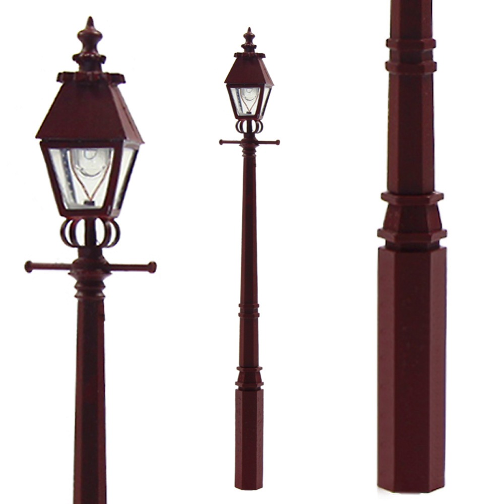 3 pieces Model Railway Antique Lamps Street Lights HO Scale LQS02 high quatity Fairy Garden Accessories