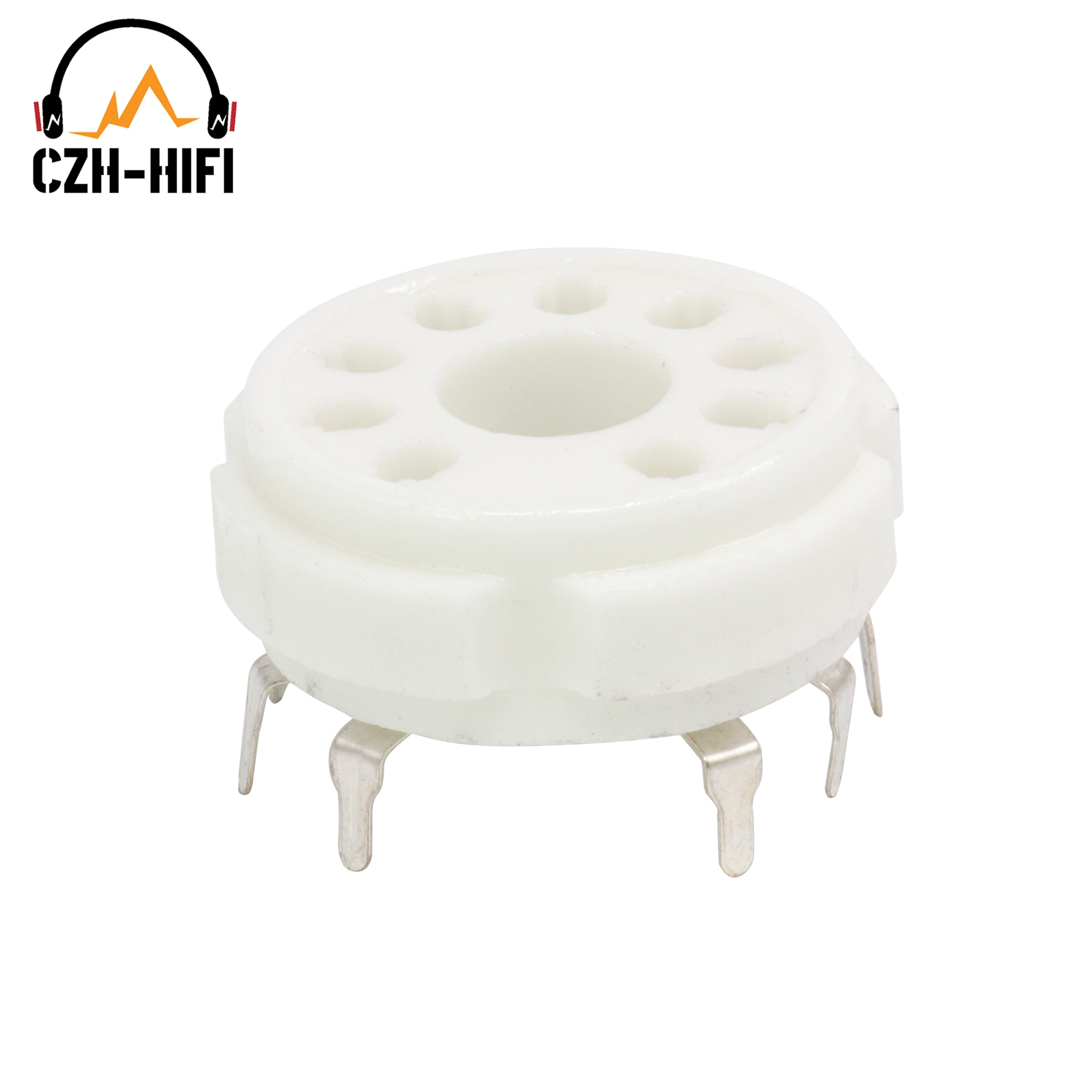 9pin Ceramic Tube Socket Valve Base for EL504,EL519,PL519,EL502,6LQ6,7868 Vintage Audio Amplifier DIY PCB Chassis Mount