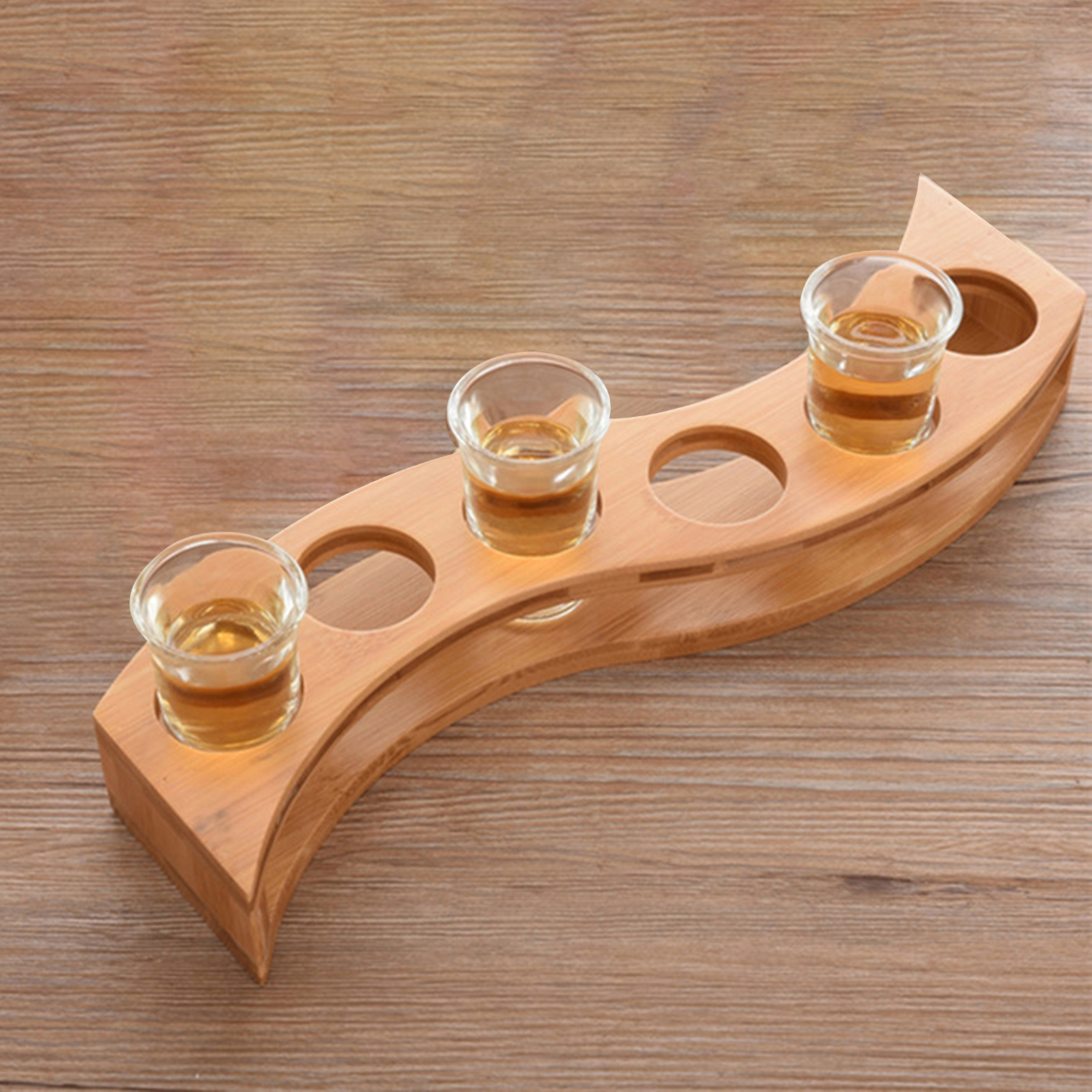 6-gaats glazen houder bekerrek barbenodigdheden accessoires organisator dienblad keukenopslag hout voor club party bar