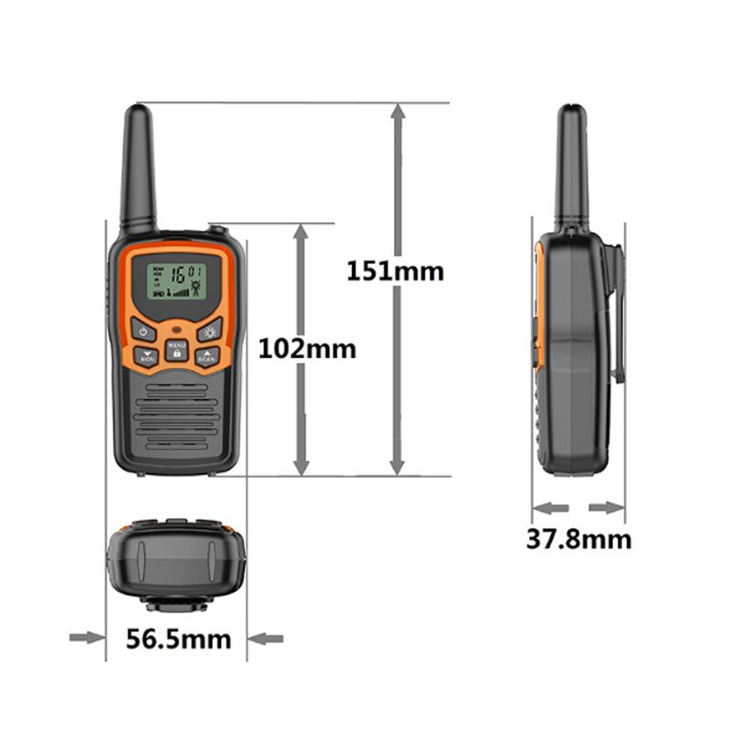 2PCS GoodTalkie T5 Walkie talkie Holding outdoor Civil High power walkie talkie 22 Shindo 400-470MHz Maximum distance 5 km