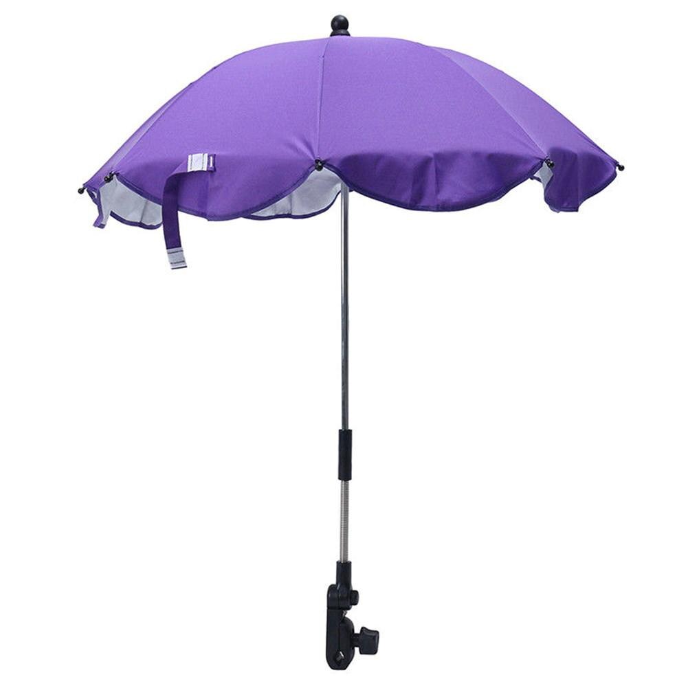 Einstellbare Baby Kinderwagen Regenschirm Halfter Zubehör Halterung Multi Verwendet Rollstuhl Sonnenschirm Regal Fahrrad Anschluss Kinderwagen Abdeckung Sonnenschirm: LILA