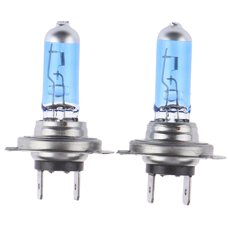 2 st 12v 55w h7 halogen bil-led-lampa vita dimljus halogenlampor bilstrålkastare 12v billampor strålkastare 4300k: Kristallblå
