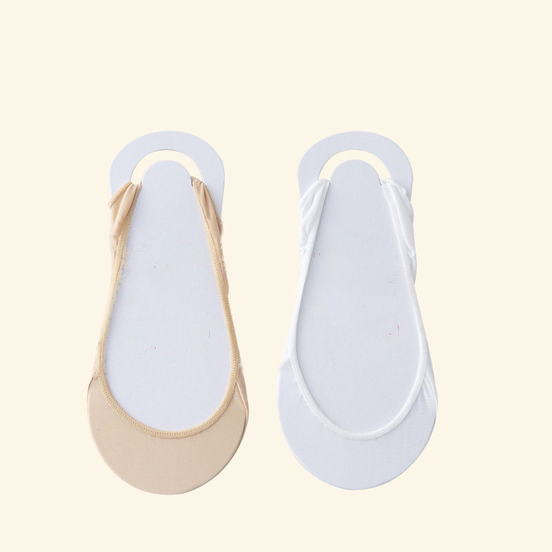 1 Pair /2 Pairs High Heels Shoes Ice Silk Thin Half-Palm Suspender Invisible Boat Socks Women Summer Silicone Non-Slip Socks: GRAY