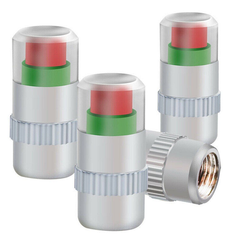 4pcs Car Tire Pressure Gauge Indicator Alert Monitoring Valve Cap Sensor Tire Pressure Indicator External Valve Detection Cap
