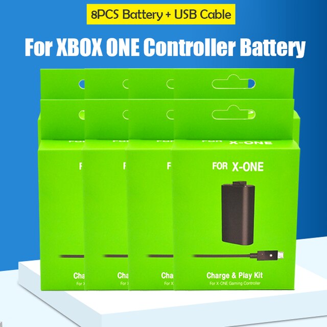 1-10PCS Rechargeable Battery Pack With 2.75m USB Charging Cable For Xbox One ONES/X Wireless Game Controller Replacement Battery: 8PCS