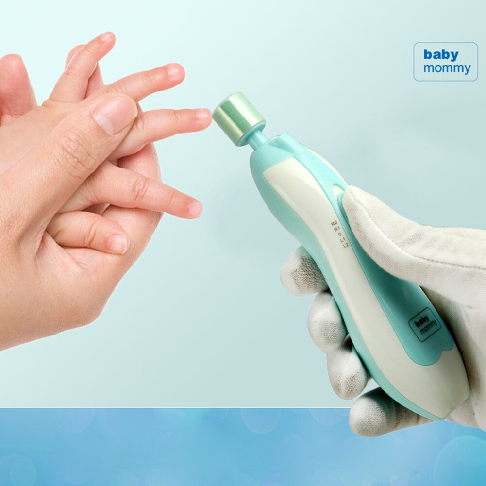 Elektrisk negletrimmer bærbar led natlys baby sikker manicure pedicure til børn voksen stille neglefil babyer neglepleje