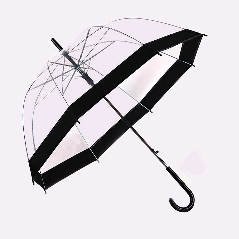 See Through Dome Umbrella Windproof Transparent Walking Mushroom Umbrellas Stylish umbrella