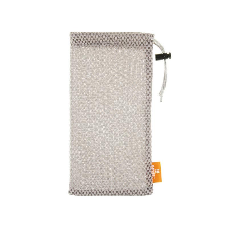 1/2pcs Nylon Drawstring Storage Bag Multi-Functional Mesh Mobile Phone Data Cable Charger Storage Pouch Bag Portable Organizer: 2x 7.9 inches gray