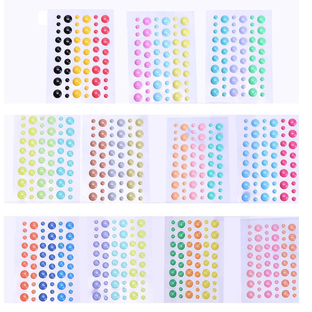 Harz Aufkleber farbige Punkt Scrapbooking/ DIY Handwerk Zucker Streusel Selbst-Klebstoff Harz sortiert Machen Dekoration Scrapbooking
