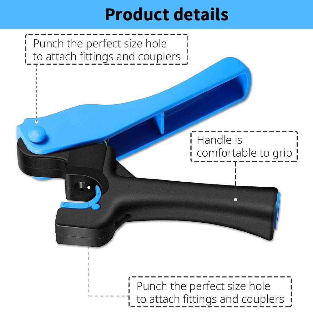 Drip Irrigation Tubing Hole Punch Tool Drip Tubing Fitting Insertion Tool for Drip Sprinkler System Barb Insert Clip Gun 1 order