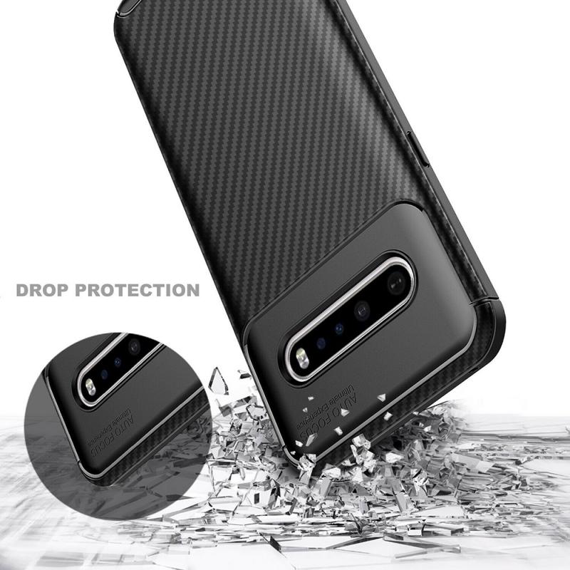For LG V60 ThinQ 5G Case Ultra Sim Thin Fit Carbon Fiber Phone Cover