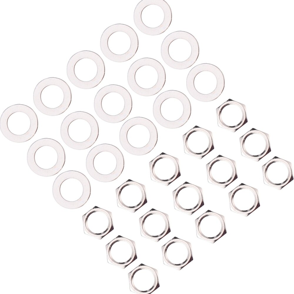 40 pièces écrou de guitare joint potentiomètre écrou et joint petites pièces de guitare électrique en métal pour le Style de magasin à domicile M7