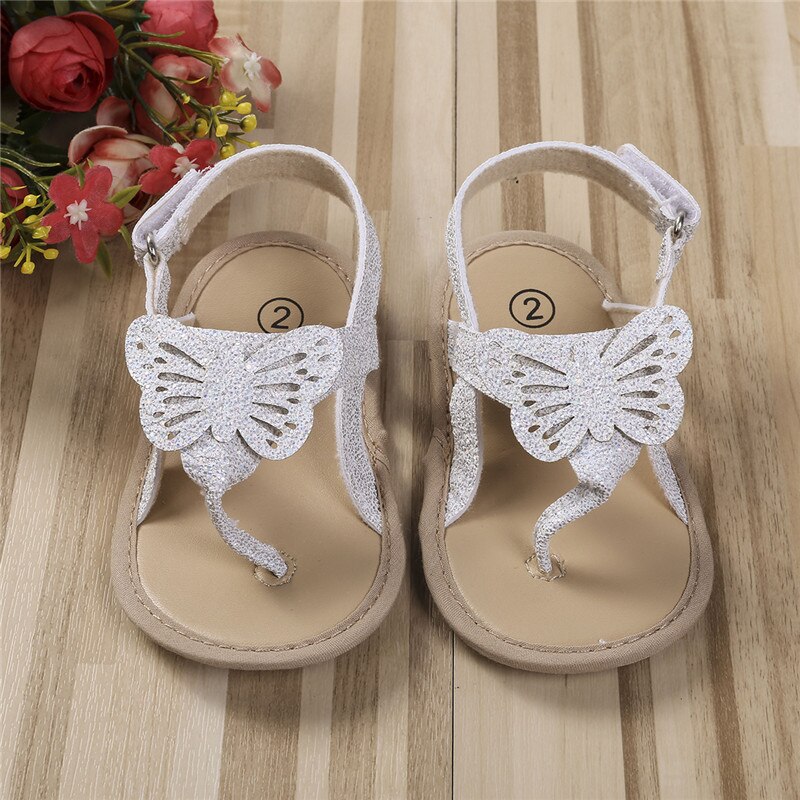 Toddler Newborn Infant Baby Girl Butterfly Summer Sandals Lovely Princess Anti-Skid Flip Flops