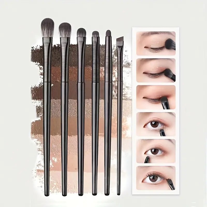 4 Uds pincel para difuminar los ojos, herramienta de maquillaje suave fino, juego de pinceles para sombra de ojos pincel delineador de ojos para mezclar sombra de ojos delineador de ojos, Ideal: Gris