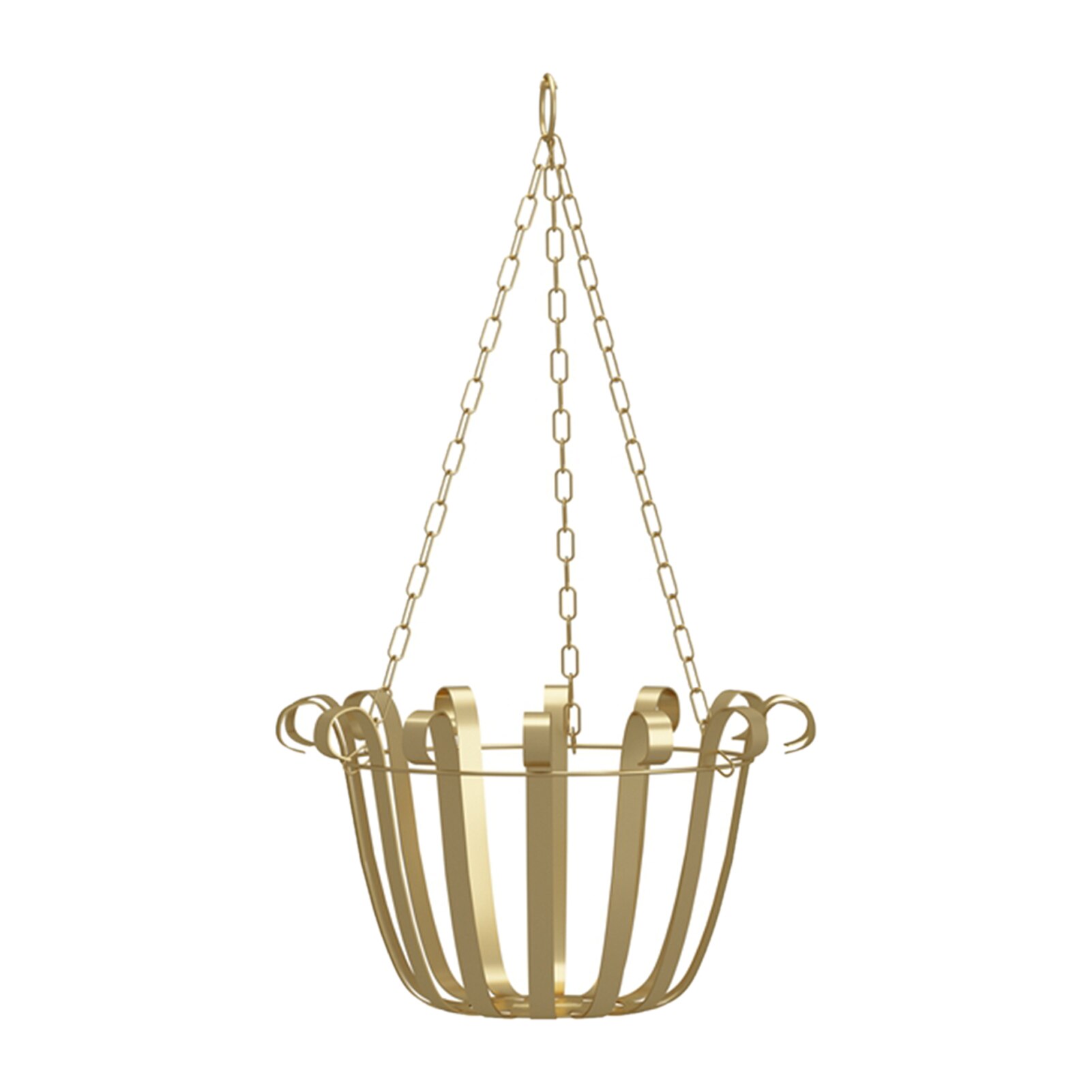 Wall Mounted Accessories Office Hanger Modern Plant Hook Decorative Flower Pot Living Room Hanging Basket Iron Home Garden Patio: Gold Hanging Basket