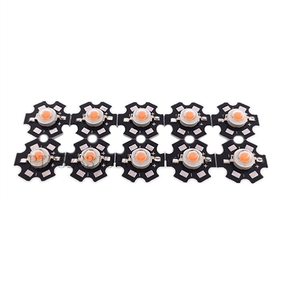 50pcs/lot 1w/3w/5w full spectrum led grow chip , led grow lights ,broad 400nm-840nm led diode for indoor Not PCB/with PCB star