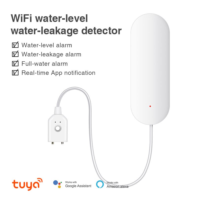 Tuya (Smart Life) Wifi Smart Water Leakage Detector Sensor APP Realtime Wireless Home Security