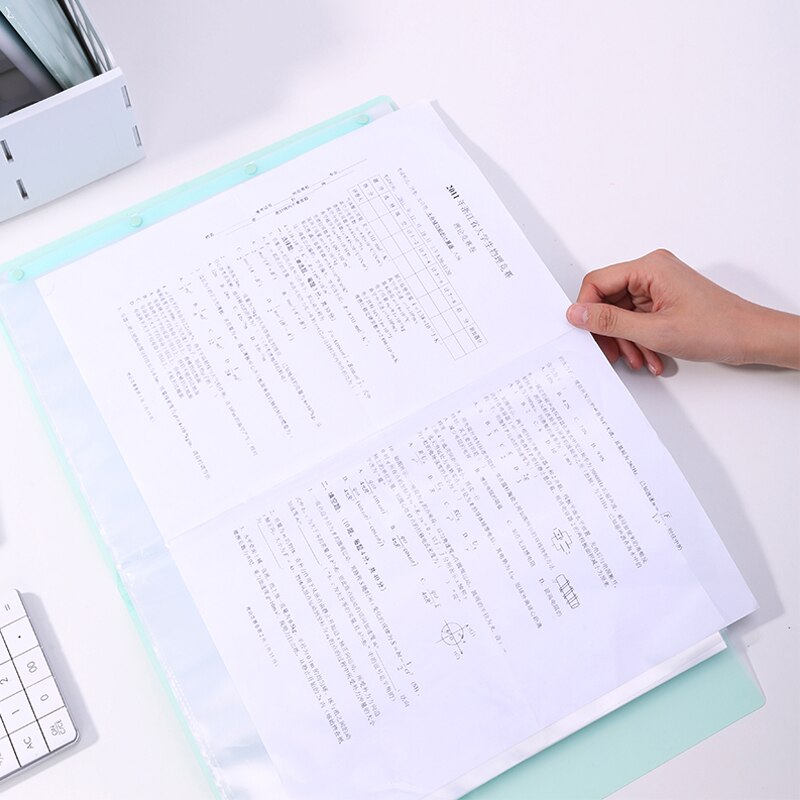 Deli 72478 strap test paper clip A3 size student folder file bag three color 30 pages / 40 pages Office supplies