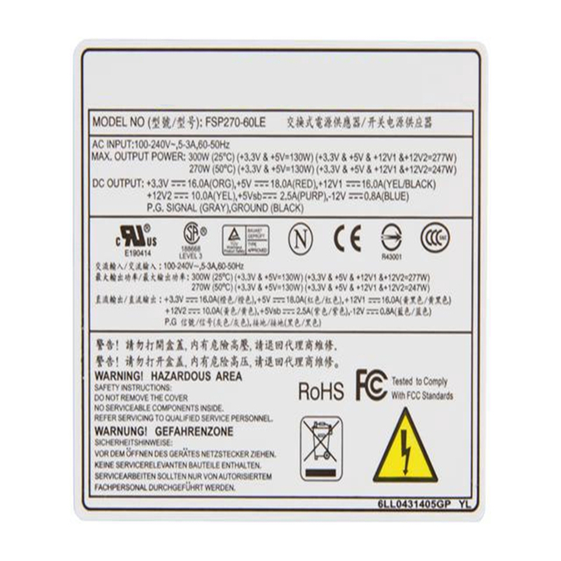 PSU For FSP FLEX Small 1U 270W Power Supply FSP270-60LE FSP220-50AP FSP150-50LE FSP180-50PLA DPS-185GB DPS-220BB HK205-93FP