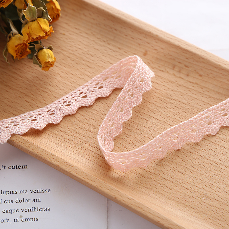 2/5Yards 15mm Width Sewing Fabric Cotton Lace Trim Decoration DIY Decorative Lace Sofa Curtain Bedding Accessories Lace Crafts