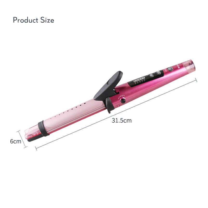 Kemei Steam Curling Iron Straightener 2 In 1 Electric Splint Perm Negative Ion Curling Rod Curls Straight Electric Curling Rod