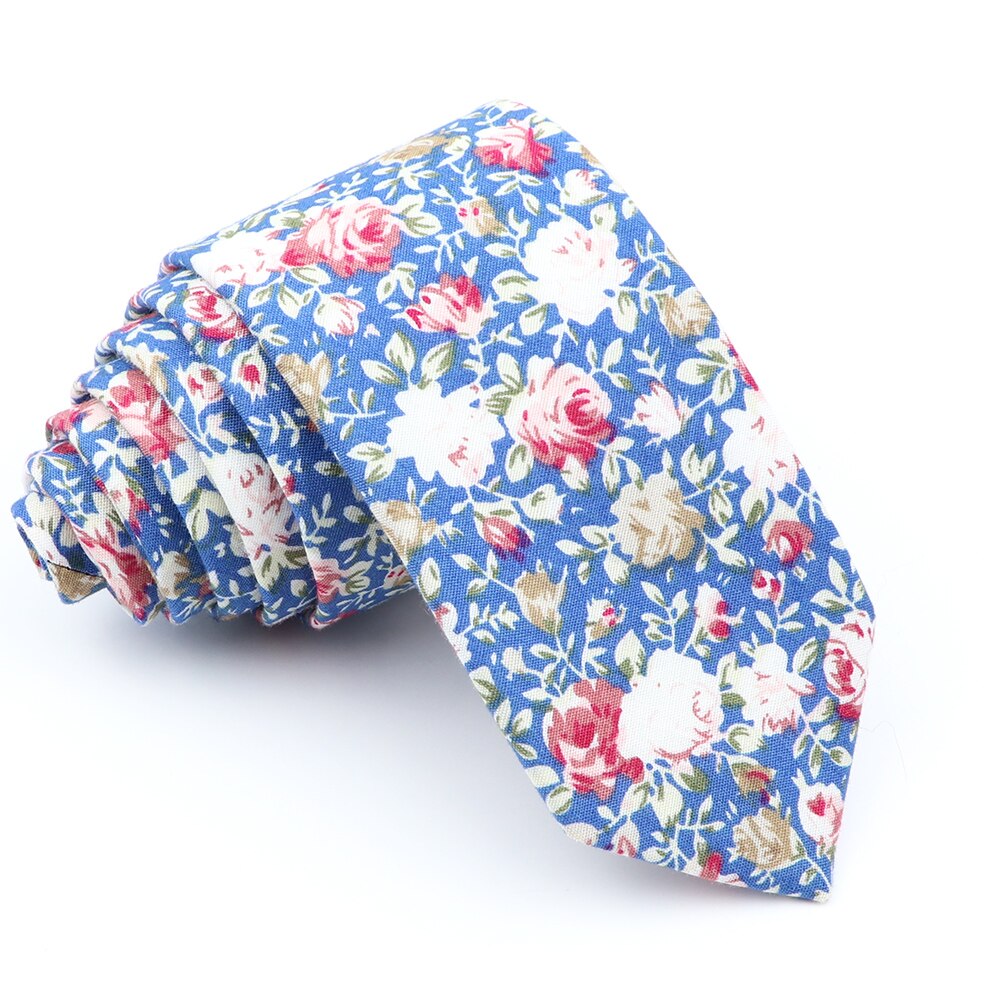 Nova moda algodão gravata floral para homem mulher silm gravata com estampa flor padrão gravata para casamento casual gravatas ternos cravat