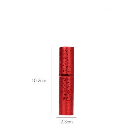 10Ml Parfum Spray Fles Luxe Relief Art Aluminium Rotatie Mini Draagbare Vloeibare Verstuiver Lege Fles Verpakking: Red