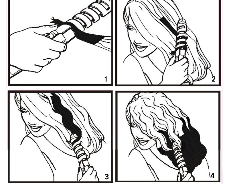Multifunctionele krultang anti-verbranding spiraal stijl afgeplatte permanent roller haar krultang krultang spiraal styling tools 40d