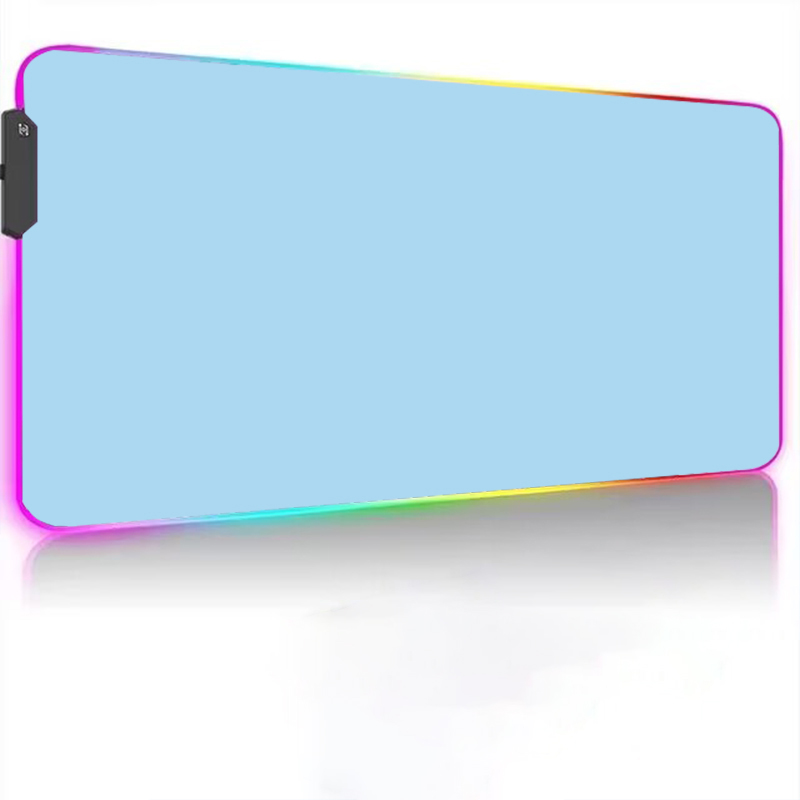 White RGB Gaming Mouse Pad LED Mousepad Game Accessories Backlit Desk Mat Large Computer Keyboard Mice Mat Luminous XXL Mausepad: M / Orange