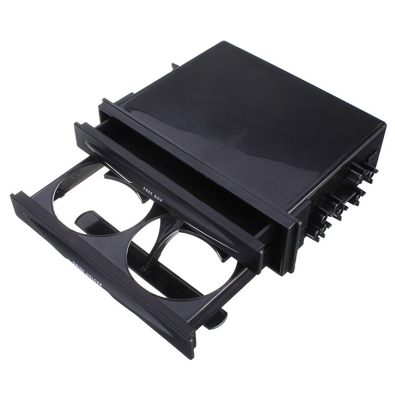 1PC Car Double Din Radio Pocket Installation Dash Storage Box Cup Holder