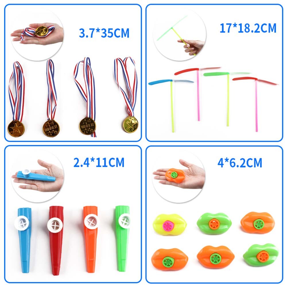 100pcs/ Set Kids Birthday Party Favors Filler Funny Assorted Bulk Toys Set Treasure Box Prizes Pretend Play Groceries Toys