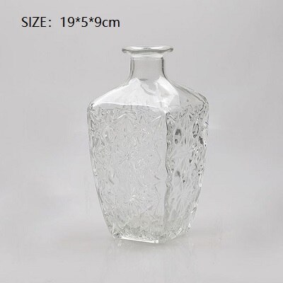 Nordisk relief glasvase blomsterarrangement hydroponisk vintage vase boligdekoration skyde rekvisitter til centerpieces til bryllupper: B stil -6