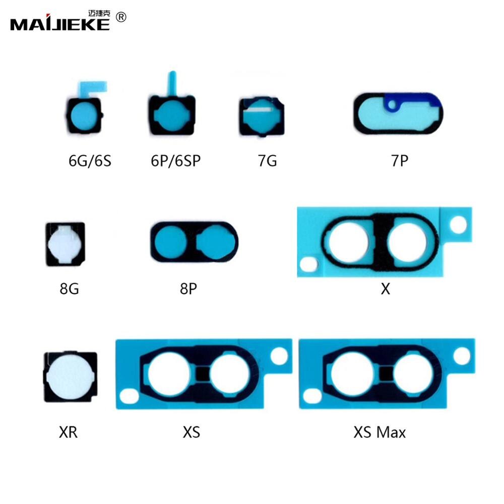 Juego de soportes de metal para cámara trasera, pegatina de espuma para iPhone X, XR, XS, Max, 8, 8plus, 7, 7plus, 6, 6s plus