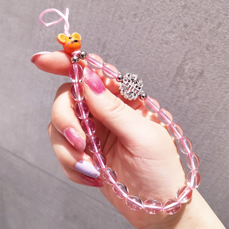 Bear Crystal Chain Bracelet Wrist Strap Lanyar for IPhone 13 12 11 Pro Max for Huawei Xiaomi Samsung Honor Bracelet Wrist Strap