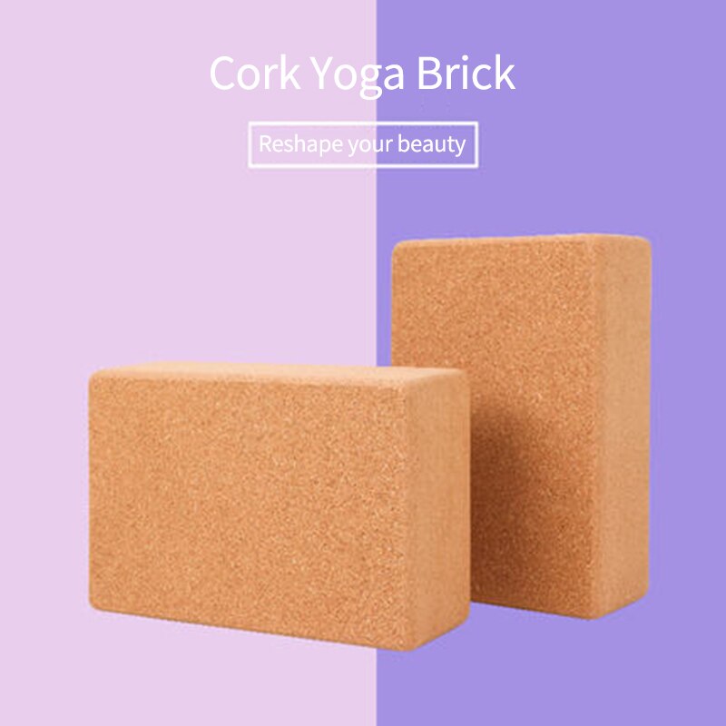 2 stk yoga blokksett sportsverktøy tilbehør bloque murstein bloques bloque yoga corcho kork tre yoga blokk gym tre alo pute