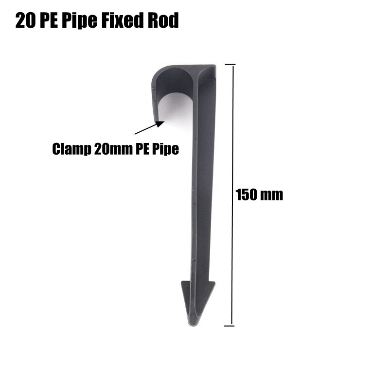 10pcs 20mm PE Pipe Connectors Agricultural Micro Irrigation Hose Connector Gardening Watering Kits Tube Tee Elbow Joints: 20PE Pipe Fixed Rod