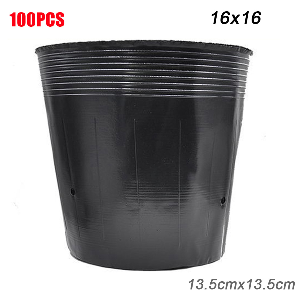 50/100pcs Plastic Seedlings Starter Pot Plants Nursery Pots for Germination Seedling plastic thickened 50/100pcs durable: 13.5X13.5 100pcs