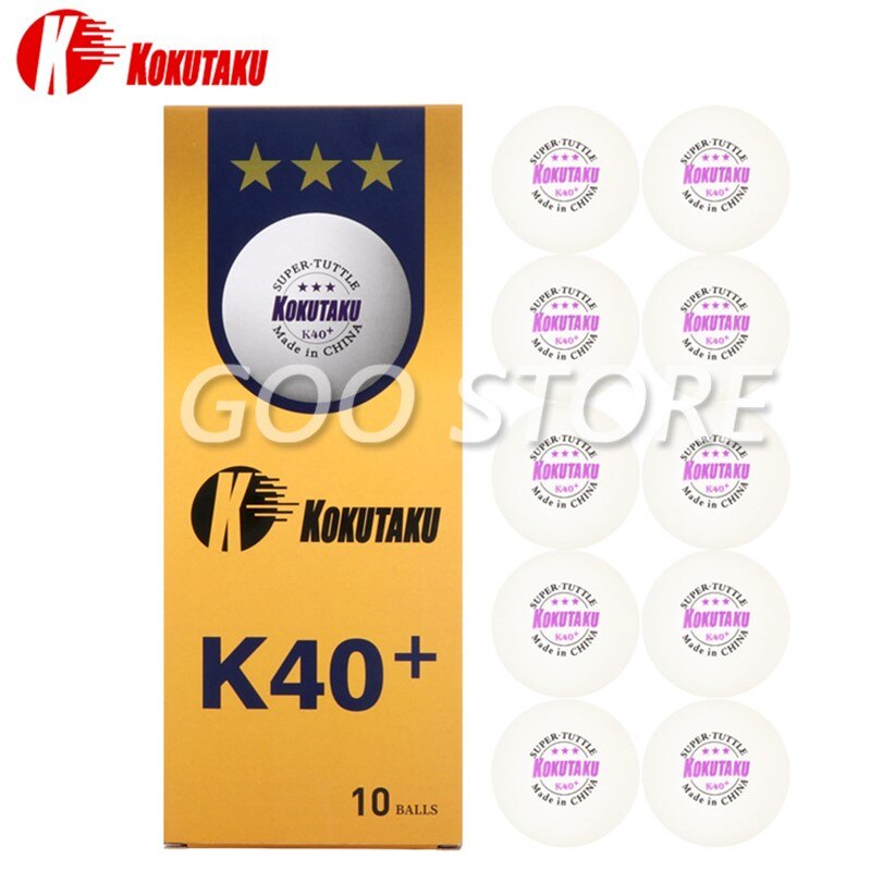 KOKUTAKU 3 stelle K40 + pallina da ping-Pong giochi di tripolazione professionali palline da ping Pong KOKUTAKU in plastica ABS cucite