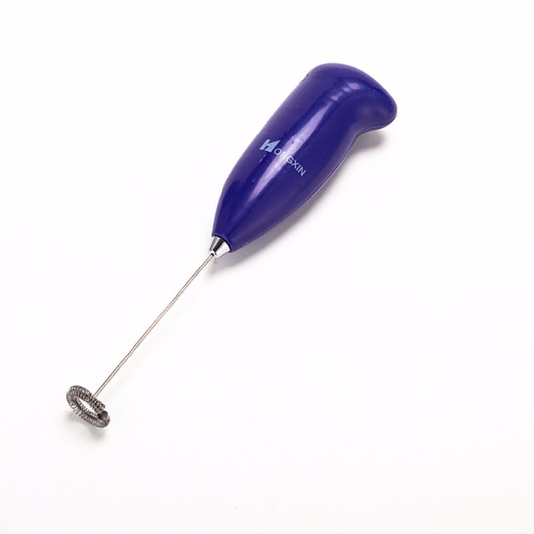 Elektrische Melkschuimer Drink Koffie Whisk Mixer Eiklopper Frother Koffie Cappuccino Mini Handvat Stirrer Keuken Koken Tool: Purple