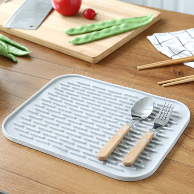 Silicone Anti Insulation Pad Square Non-Slip Coaster Tableware Drain Pot Mat Pot Dish Placemat