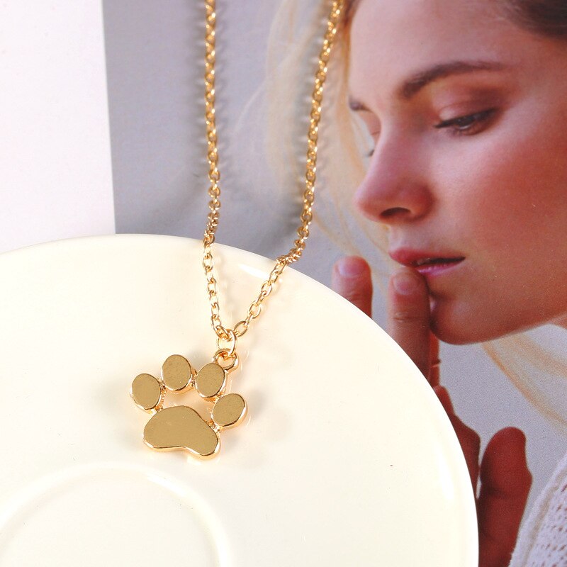 Populaire Leuke Dier Kat Klauw Voet Ketting Zinklegering Footprint Ketting Dames Mode Ketting Voor Vriend Verjaardagen