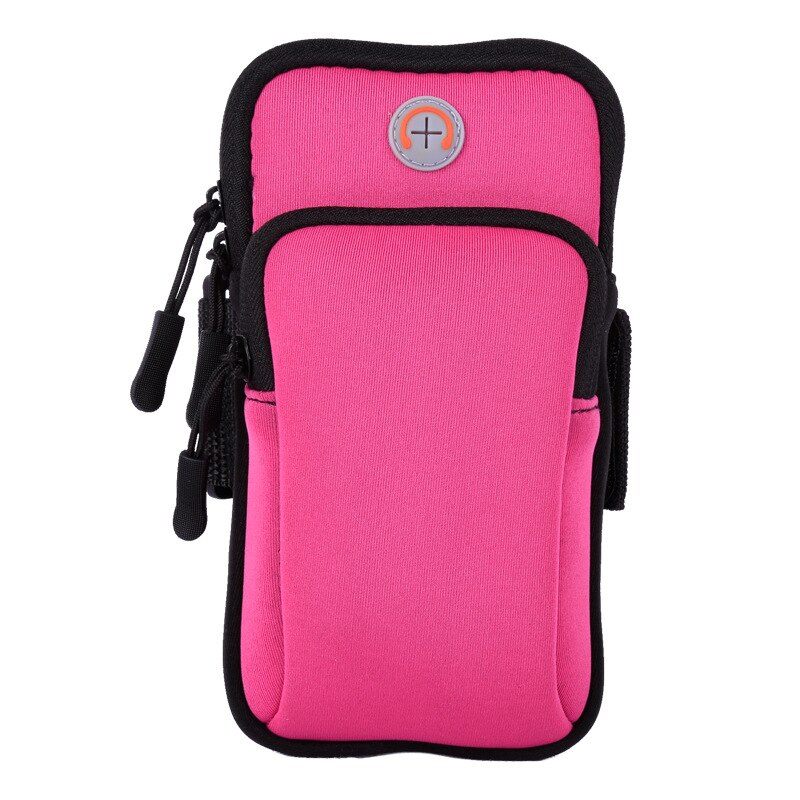 Til oukitel  k3 pro løbende armbånd taske cover betræk vandtæt sport mobiltelefon taske til oukitel  wp5 ()/ y5000 udendørs sport: Arm taske (rose)