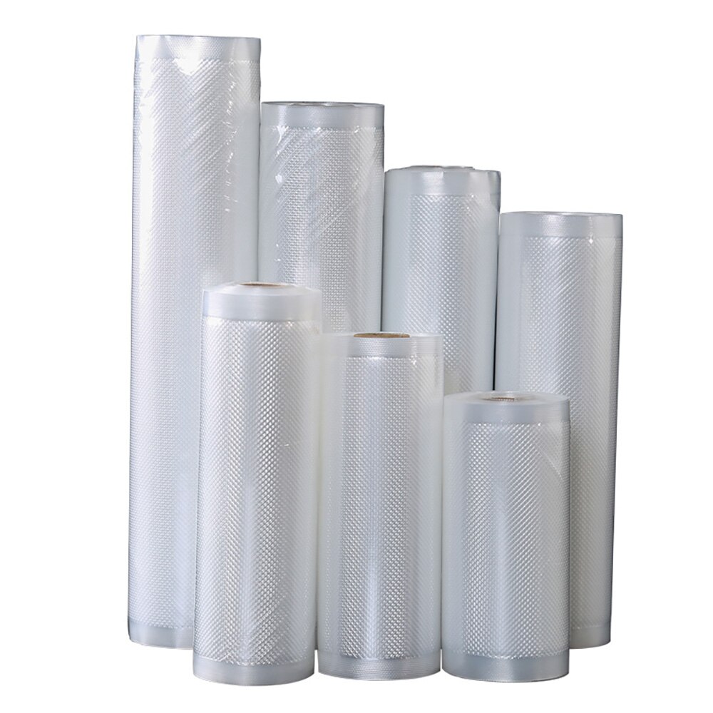 5M A Roll of Food Vacuum Sealer Packaging Bag Clear Single-Sided Texture Heat-Sealed Compressed Mesh Bag Vacuum Bag 15-30cm