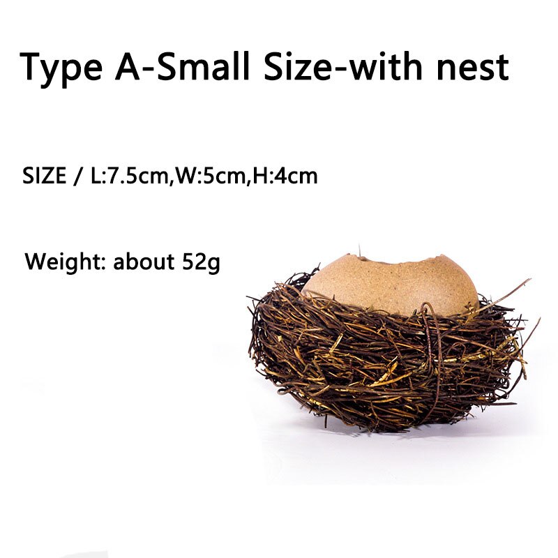 Wabi-sabi – vaisselle en céramique, coquille d&#39;œuf d&#39;oiseau, bol à soupe Dessert, assiette à crème glacée, Pot de plantes en céramique, de nouveauté, décoration de la maison: Type A-Small-Nest