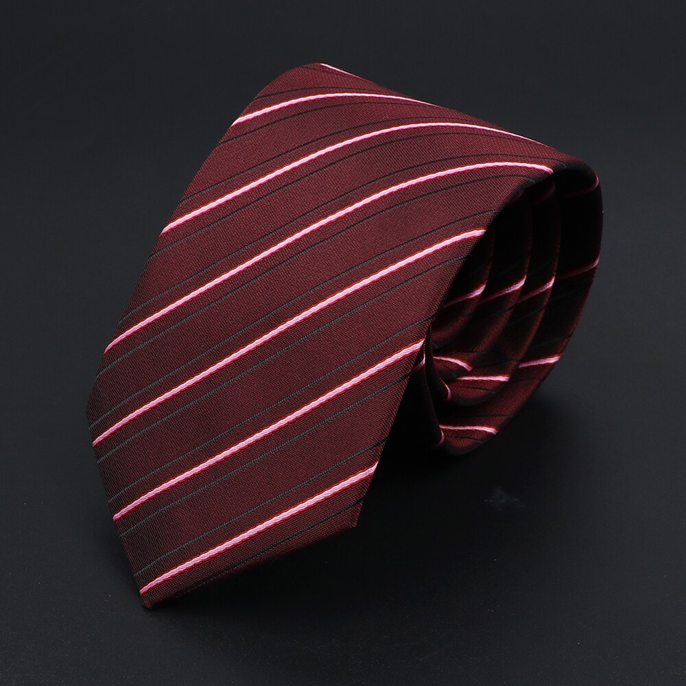 Corbata de punto a rayas para hombre, corbatas suaves clásicas de , tejido Jacquard de poliéster, accesorios de uso diario, Azul, Negro, Rojo, rosa,: 26