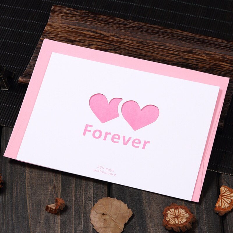 Handwritten Couple Name Card Wedding Invitations Valentine's Day Lover Greeting Card Heart Message Card Hollow Postcard: A